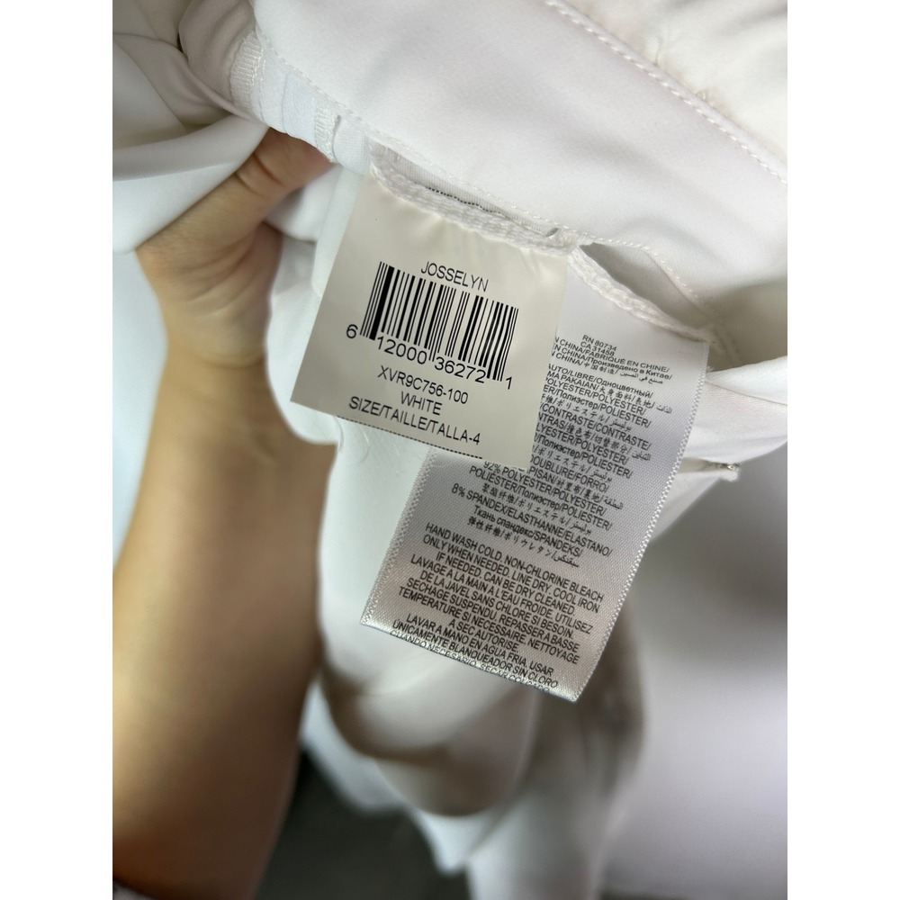 BCBGMAXAZRIA Josselyn White Bridal Jumpsuit Halter Wide Leg Reception Outfit 4 - Picture 13 of 14